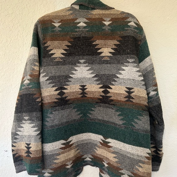 Vintage Karen Kane Wool Blend Blanket Style Jacket, Southwestern, Tribal design - Picture 7 of 8